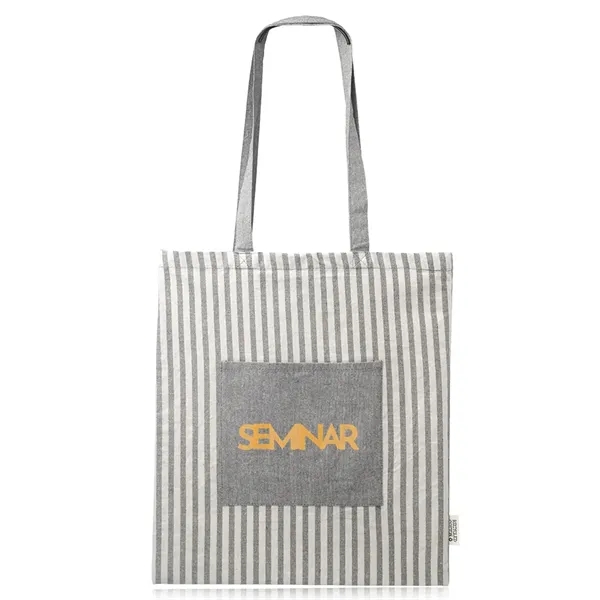 Recycled Striped Cotton Tote Bags - Recycled Striped Cotton Tote Bags - Image 8 of 8