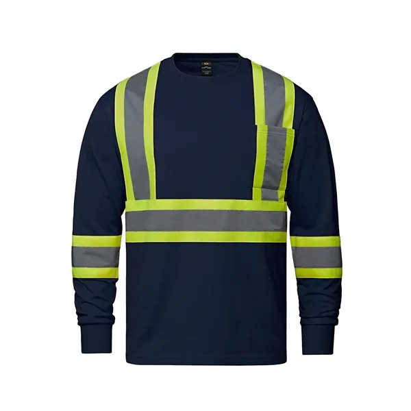 Paramount Cotton Hivis Long Sleeve Tshirt - Paramount Cotton Hivis Long Sleeve Tshirt - Image 2 of 5