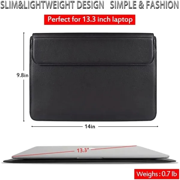 3-in-1 PU Leather Laptop Sleeve - 3-in-1 PU Leather Laptop Sleeve - Image 1 of 7