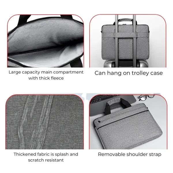 Laptop Messenger Shoulder Bag with Strap - Laptop Messenger Shoulder Bag with Strap - Image 1 of 3