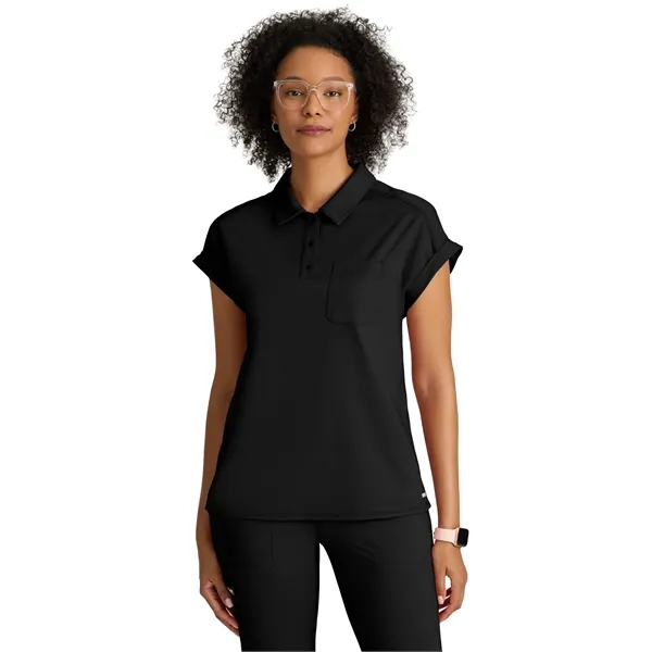 Grey's Anatomy Knit Stretch - Women's One-Pocket Snap Pla... - Grey's Anatomy Knit Stretch - Women's One-Pocket Snap Pla... - Image 0 of 11