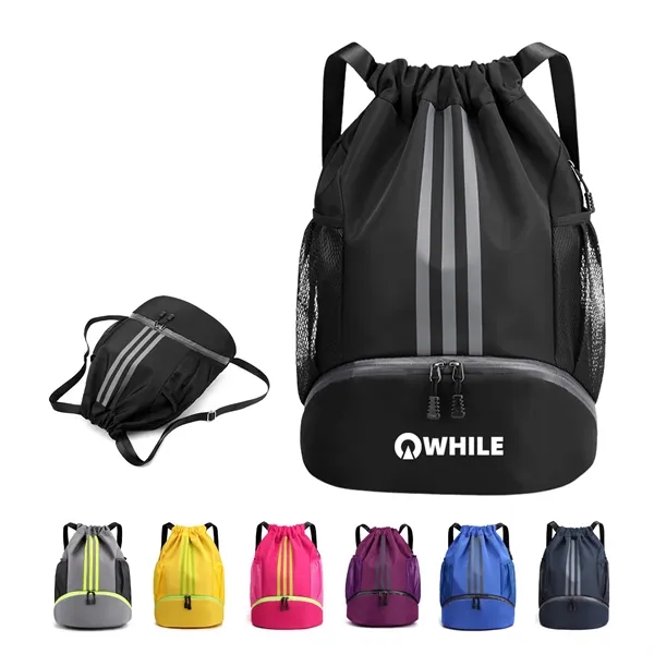 Sports Fitness Travel Drawstring Bag - Sports Fitness Travel Drawstring Bag - Image 0 of 11