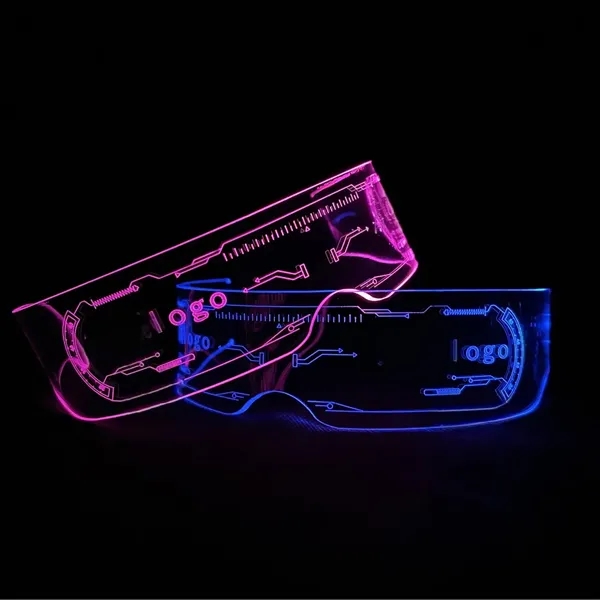 Dazzling LED Light Up Cyberpunk Futuristic Sunglasses - Dazzling LED Light Up Cyberpunk Futuristic Sunglasses - Image 0 of 3