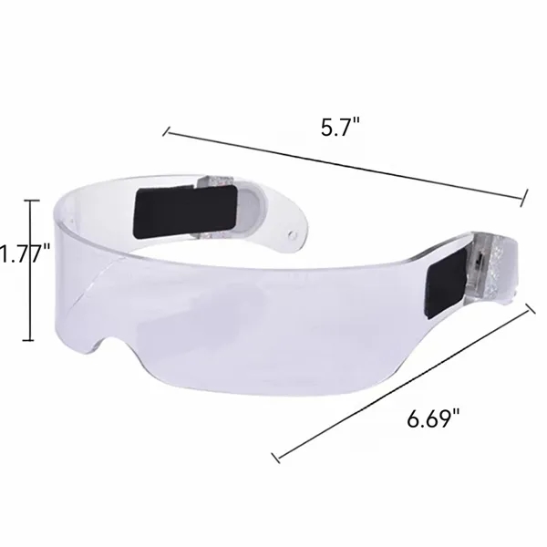 Dazzling LED Light Up Cyberpunk Futuristic Sunglasses - Dazzling LED Light Up Cyberpunk Futuristic Sunglasses - Image 2 of 3