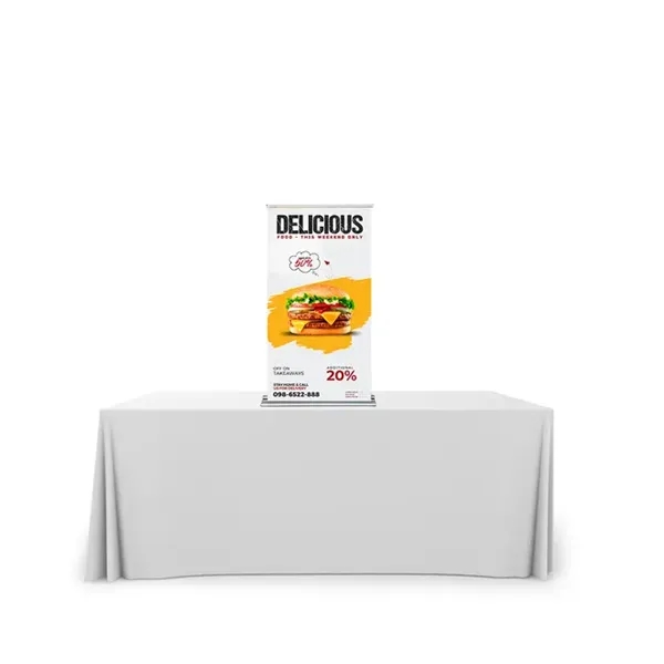 Silverstep Tabletop 24'' Retractable Banner Stand With Light - Silverstep Tabletop 24'' Retractable Banner Stand With Light - Image 0 of 5