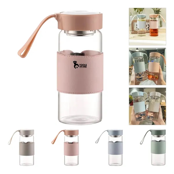 16oz Leather Sleeve Glass Water Bottle - 16oz Leather Sleeve Glass Water Bottle - Image 0 of 0