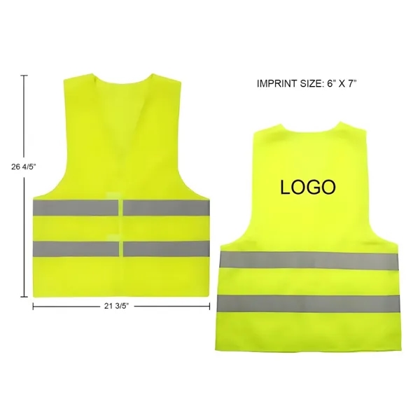 High Visibility Reflective Polyester Safety Vest - High Visibility Reflective Polyester Safety Vest - Image 1 of 3