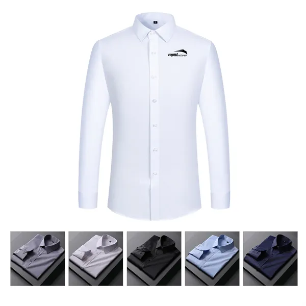 Long Sleeved Men's Anti Wrinkle Slim Fit Shirt - Long Sleeved Men's Anti Wrinkle Slim Fit Shirt - Image 0 of 0