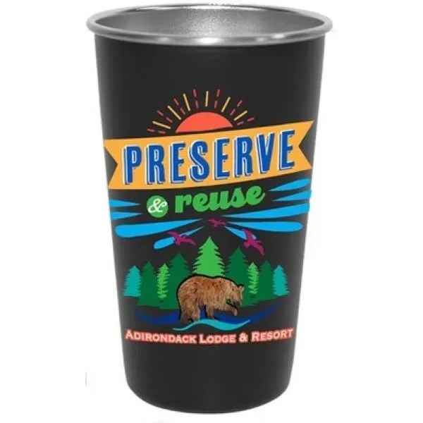16 Oz. Single Wall Pint Tumbler with Rolled Rim