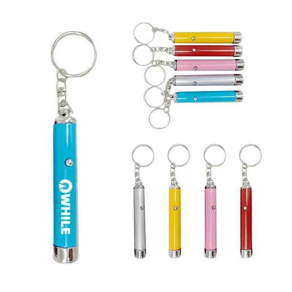 Custom Logo Projector Flashlight With Keychain - Custom Logo Projector Flashlight With Keychain - Image 0 of 6