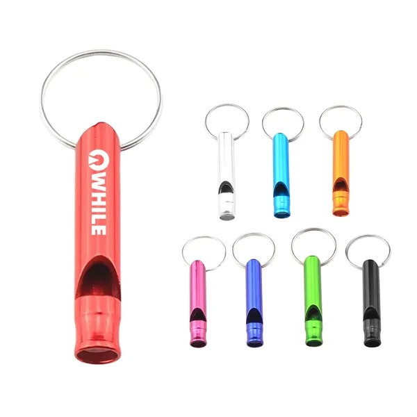 Mini Aluminum Whistle Keyring Keychain - Mini Aluminum Whistle Keyring Keychain - Image 0 of 12