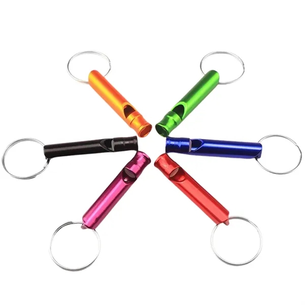 Mini Aluminum Whistle Keyring Keychain - Mini Aluminum Whistle Keyring Keychain - Image 3 of 12