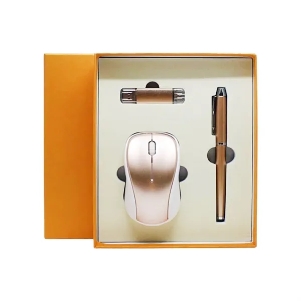 Wireless Mouse , pen and usb drive gift set. - Wireless Mouse , pen and usb drive gift set. - Image 3 of 6