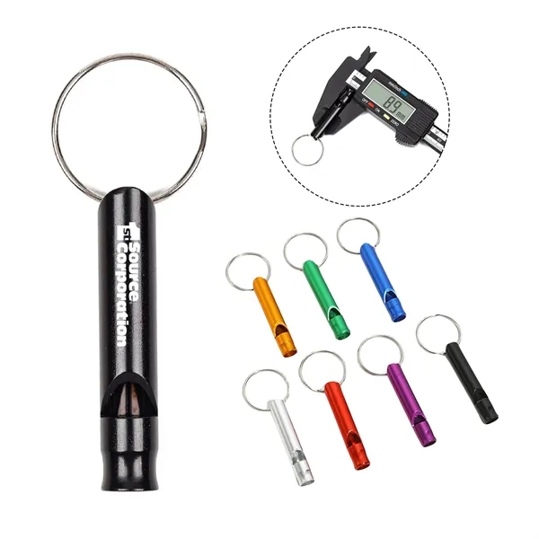 Mini Aluminum Whistle Keyring Keychain - Mini Aluminum Whistle Keyring Keychain - Image 0 of 10