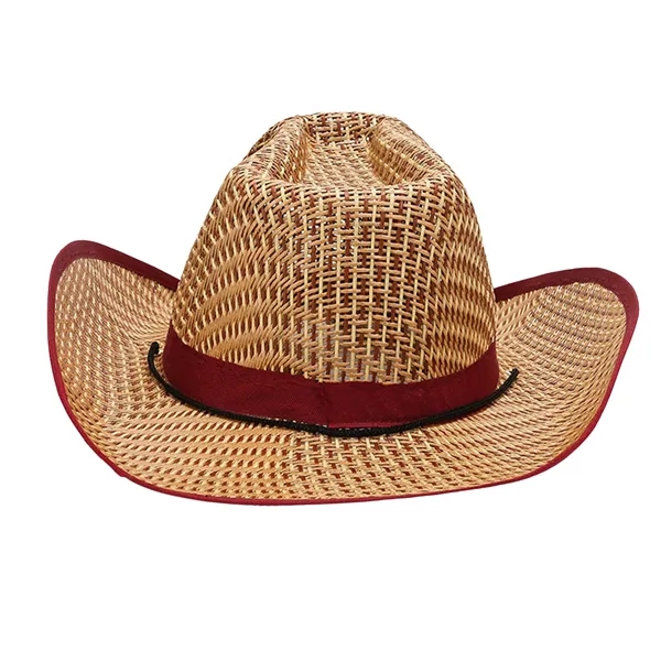 Straw Cowboy Hat With Customizable Band - Straw Cowboy Hat With Customizable Band - Image 1 of 7