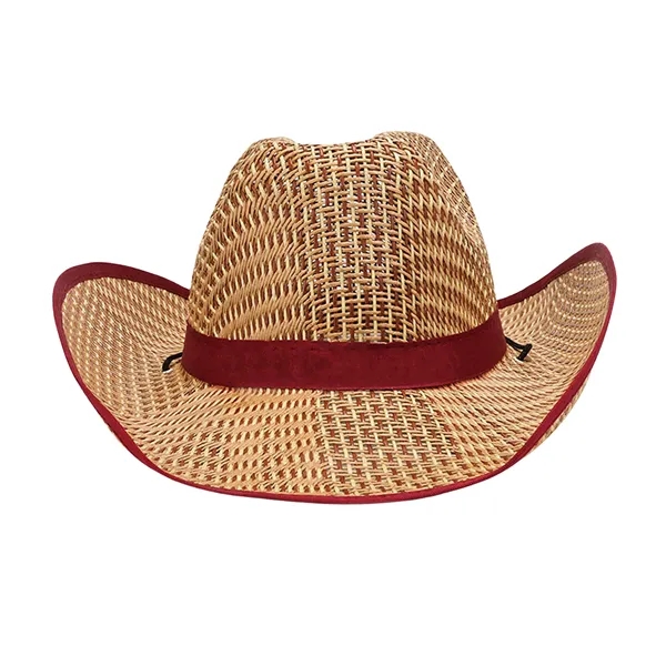 Straw Cowboy Hat With Customizable Band - Straw Cowboy Hat With Customizable Band - Image 2 of 7