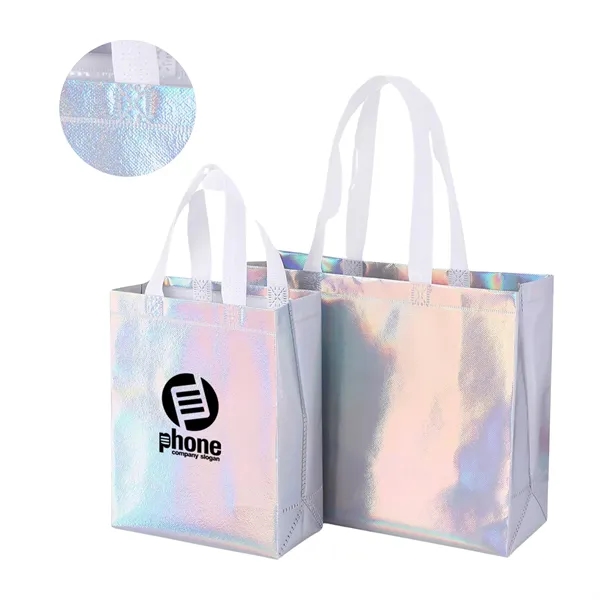 Colorful Laser Long Handle Non woven Tote Bag - Colorful Laser Long Handle Non woven Tote Bag - Image 0 of 5