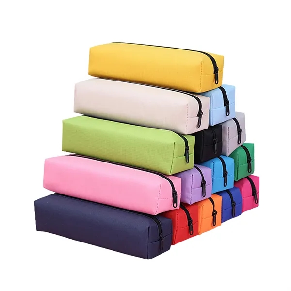 Basic Zipper Canvas Pencil Case - Basic Zipper Canvas Pencil Case - Image 3 of 5