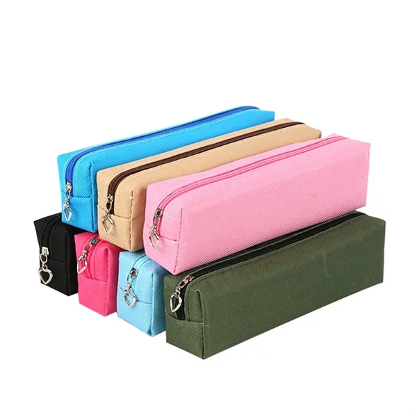 Basic Zipper Canvas Pencil Case - Basic Zipper Canvas Pencil Case - Image 4 of 5