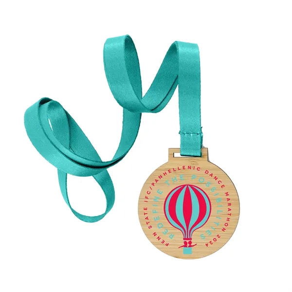 Custom Bamboo Medals w/ Full Color Imprint - Custom Bamboo Medals w/ Full Color Imprint - Image 1 of 5