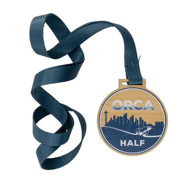 Custom Bamboo Medals w/ Full Color Imprint - Custom Bamboo Medals w/ Full Color Imprint - Image 4 of 5