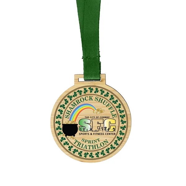 Custom Bamboo Medals w/ Full Color Imprint - Custom Bamboo Medals w/ Full Color Imprint - Image 5 of 5