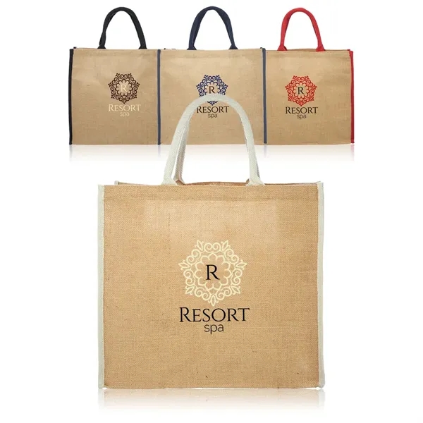 Fresno Eco Friendly Jute Tote Bags - Fresno Eco Friendly Jute Tote Bags - Image 0 of 14