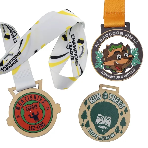 Custom Wood Medals w/ Full Color Imprint