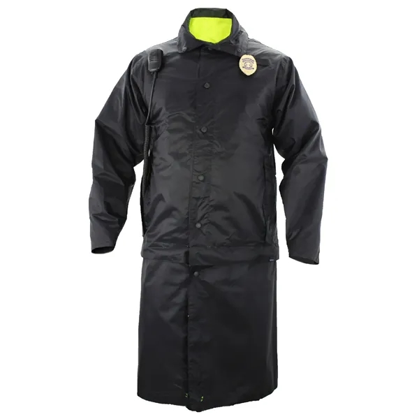 Class 3 Type P Reversible High Visibility Long Raincoat - Class 3 Type P Reversible High Visibility Long Raincoat - Image 1 of 2