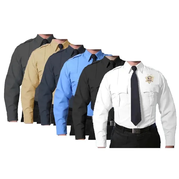 First Class 100% Polyester Long Sleeve Uniform Shirt - First Class 100% Polyester Long Sleeve Uniform Shirt - Image 0 of 8