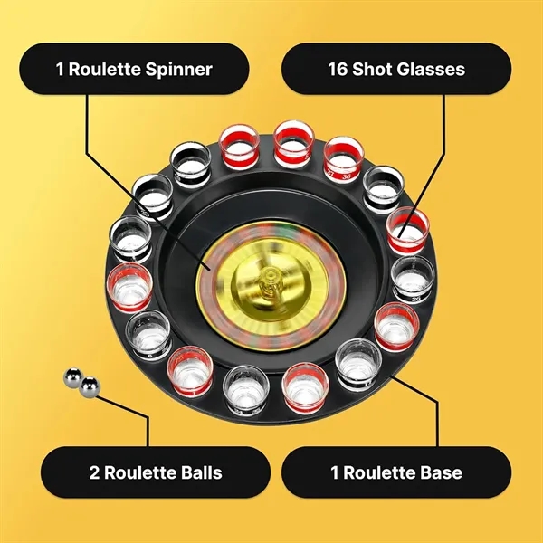 16 Shot Glasses Drinking Roulette Set - 16 Shot Glasses Drinking Roulette Set - Image 1 of 5