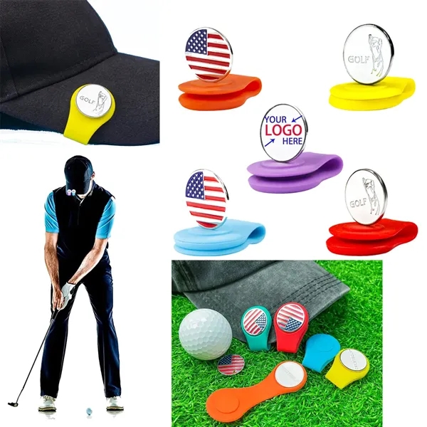 Custom Magnetic Silicone Golf Hat Clip - Custom Magnetic Silicone Golf Hat Clip - Image 0 of 3