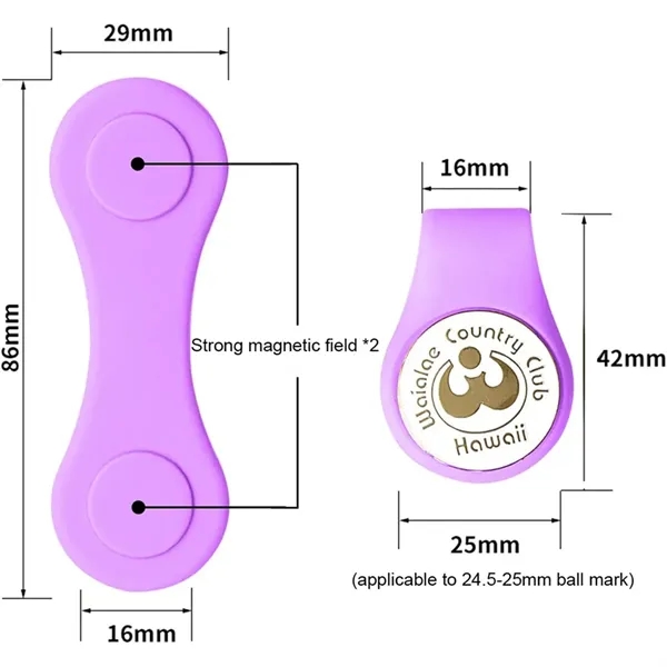 Custom Magnetic Silicone Golf Hat Clip - Custom Magnetic Silicone Golf Hat Clip - Image 2 of 3