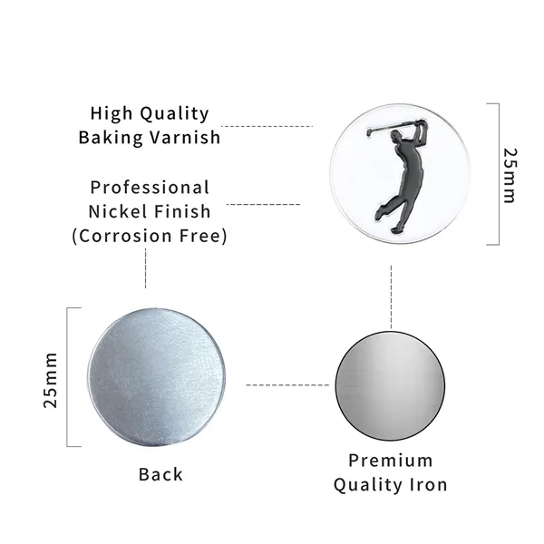 Custom Magnetic Silicone Golf Hat Clip - Custom Magnetic Silicone Golf Hat Clip - Image 3 of 3