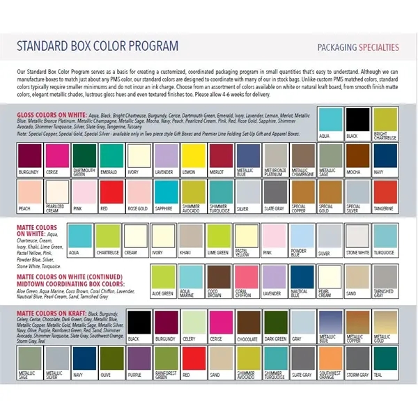 Folding Set-Up Apparel Box - Colors - Folding Set-Up Apparel Box - Colors - Image 1 of 3