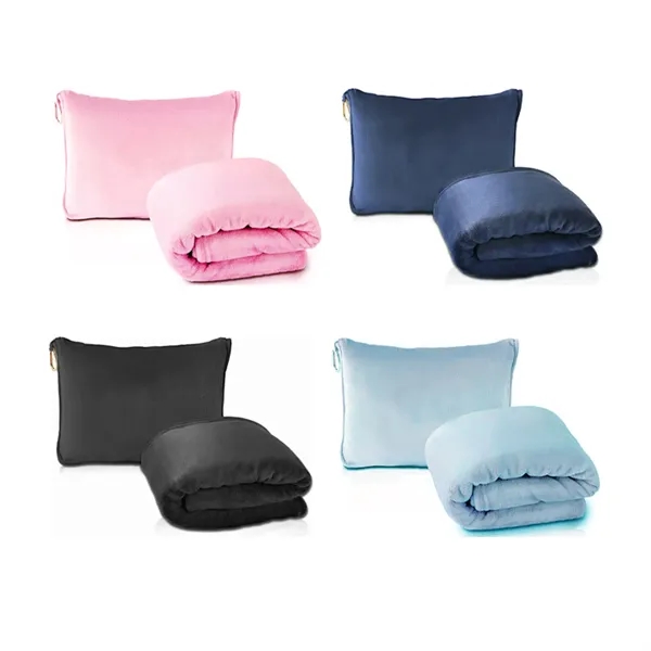 2 in 1 Ultra  Travel Pillow Blanket with Soft Bag - 2 in 1 Ultra  Travel Pillow Blanket with Soft Bag - Image 4 of 4