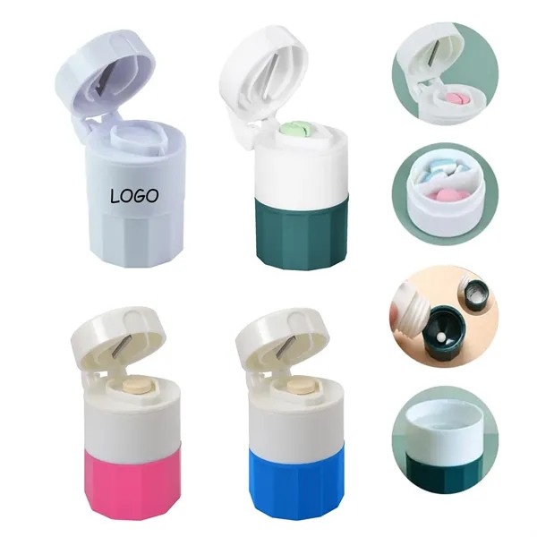 Pill Organizer Box with Built-In Cutter - Pill Organizer Box with Built-In Cutter - Image 0 of 2