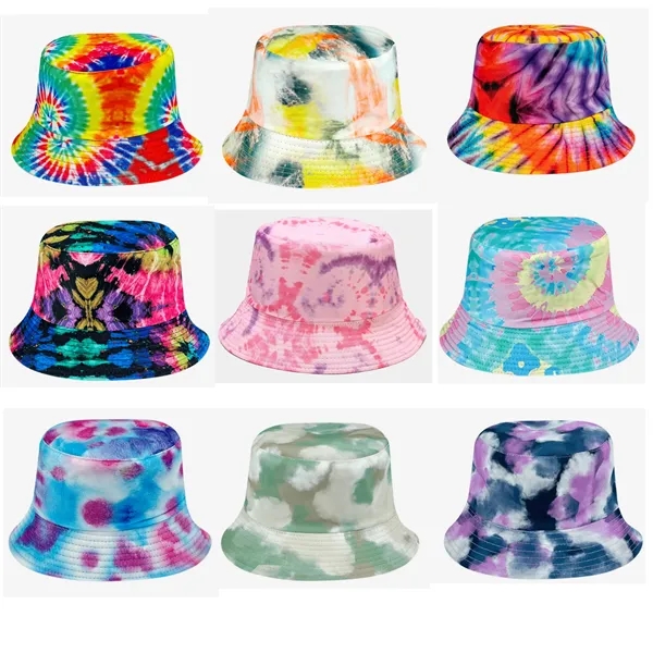 Custom Tie Dye Bucket Hat Double-sided Fisherman Cap - Custom Tie Dye Bucket Hat Double-sided Fisherman Cap - Image 2 of 2