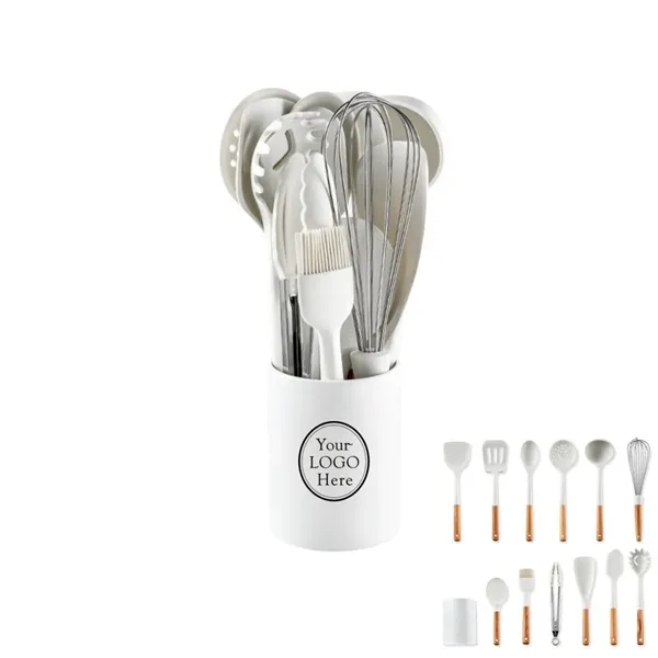 Silicone Kitchen Tool Cooking Utensils Set of 12 - Silicone Kitchen Tool Cooking Utensils Set of 12 - Image 0 of 3