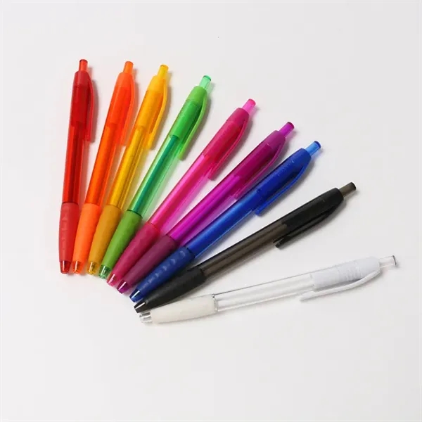 Translucent Retractable Medium Point Rubber Grip Gel Ink Pen - Translucent Retractable Medium Point Rubber Grip Gel Ink Pen - Image 0 of 2