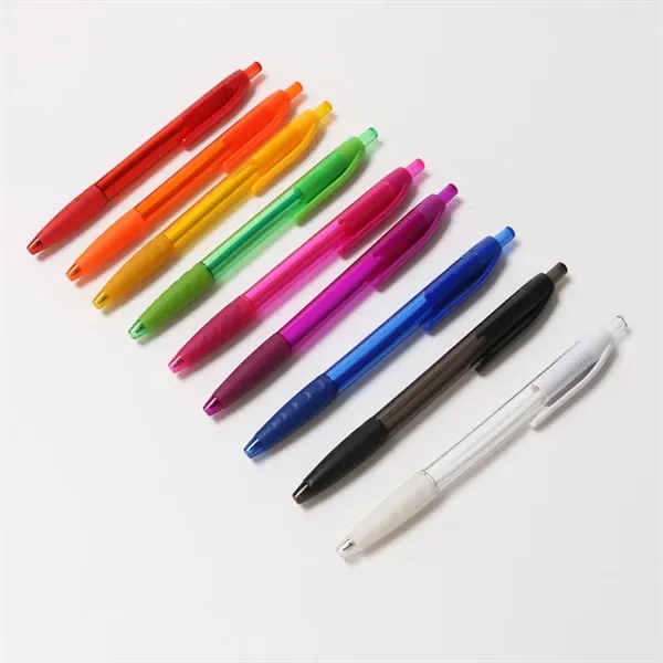 Translucent Retractable Medium Point Rubber Grip Gel Ink Pen - Translucent Retractable Medium Point Rubber Grip Gel Ink Pen - Image 2 of 2