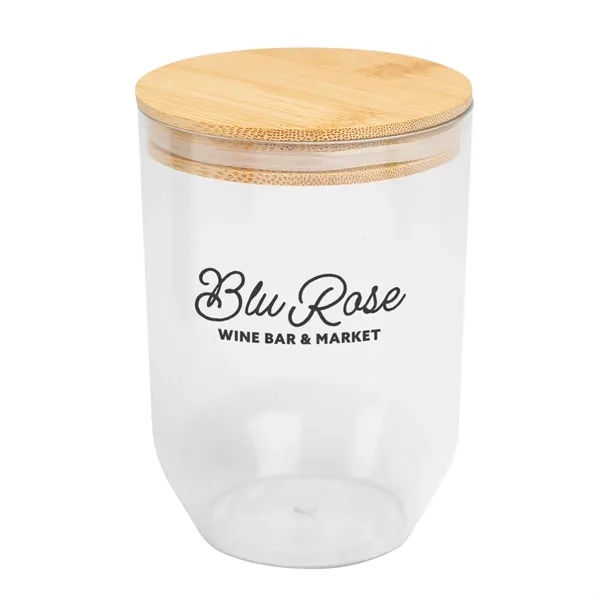 12 Oz. Montrose rPET Wine Tumbler With Bamboo Lid - 12 Oz. Montrose rPET Wine Tumbler With Bamboo Lid - Image 3 of 6