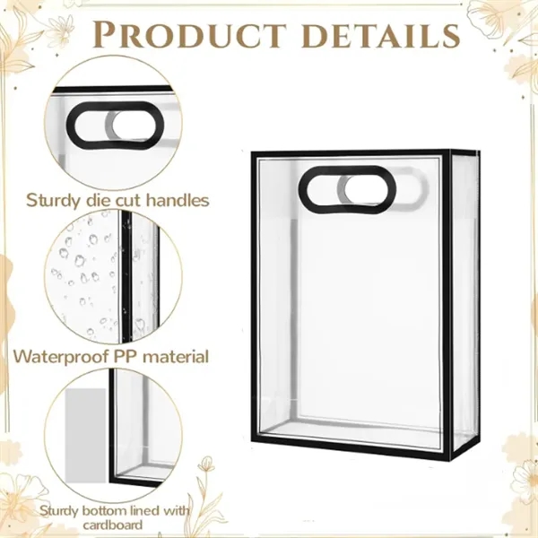 Clear Plastic Gift Bag with Die Cut Handles - Clear Plastic Gift Bag with Die Cut Handles - Image 1 of 8