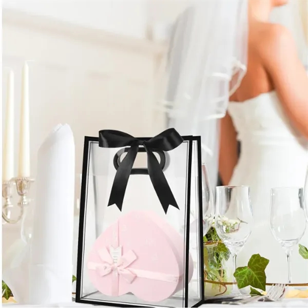Clear Plastic Gift Bag with Die Cut Handles - Clear Plastic Gift Bag with Die Cut Handles - Image 2 of 8