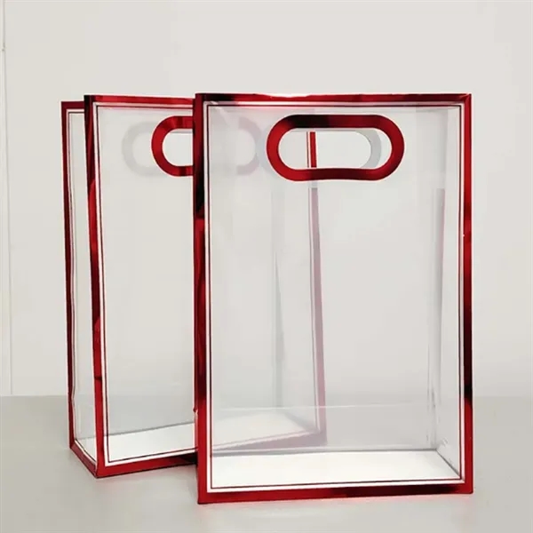 Clear Plastic Gift Bag with Die Cut Handles - Clear Plastic Gift Bag with Die Cut Handles - Image 6 of 8