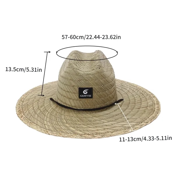 Men'S Pierside Lifeguard Beach Sun Straw Hat - Men'S Pierside Lifeguard Beach Sun Straw Hat - Image 1 of 4