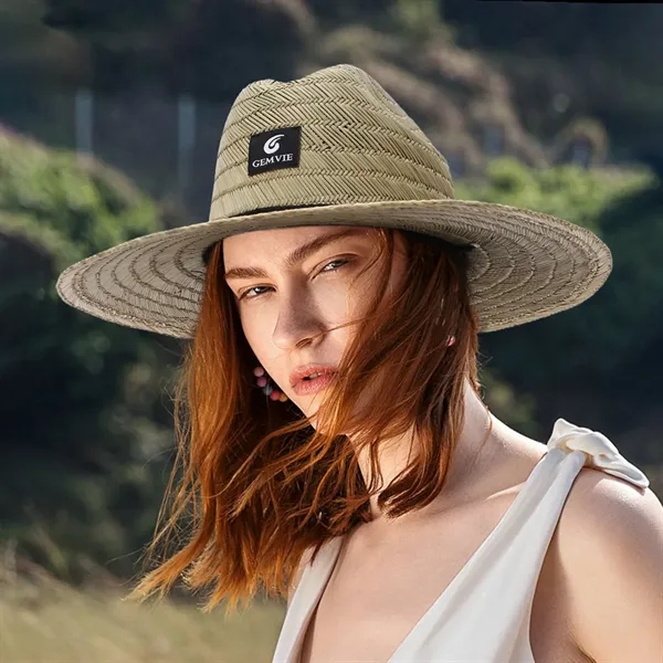 Men'S Pierside Lifeguard Beach Sun Straw Hat - Men'S Pierside Lifeguard Beach Sun Straw Hat - Image 3 of 4