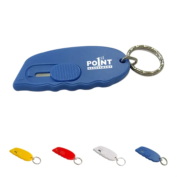 Mini Retractable Knife Box Cutter Letter Opener Keychain