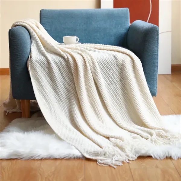 Soft Knit Woven Blanket - Soft Knit Woven Blanket - Image 1 of 5