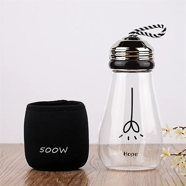 Bulb Shaped Glass Water Bottles - Bulb Shaped Glass Water Bottles - Image 1 of 5